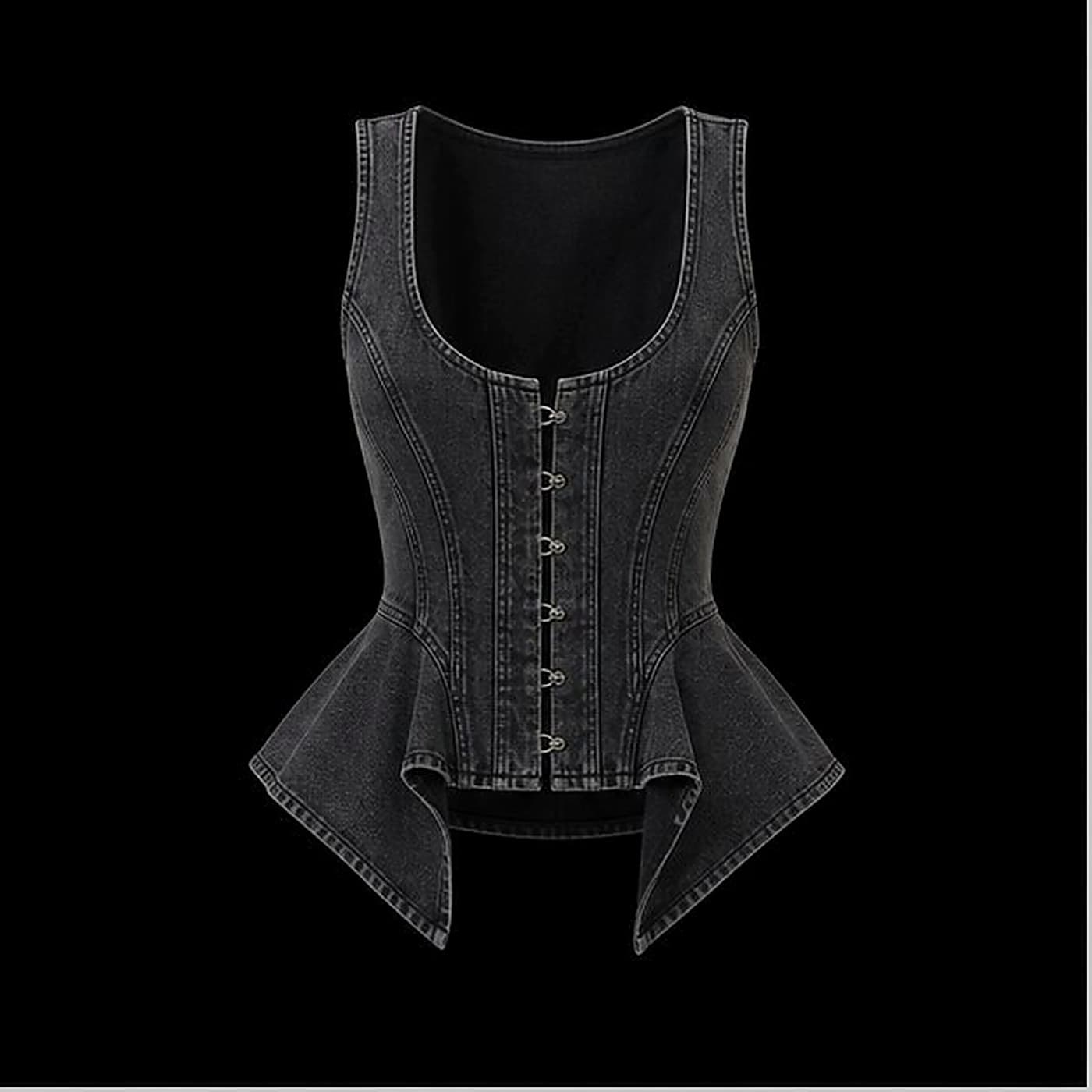 Arc Cobalt Vest, Sculpted Vest Denim Top