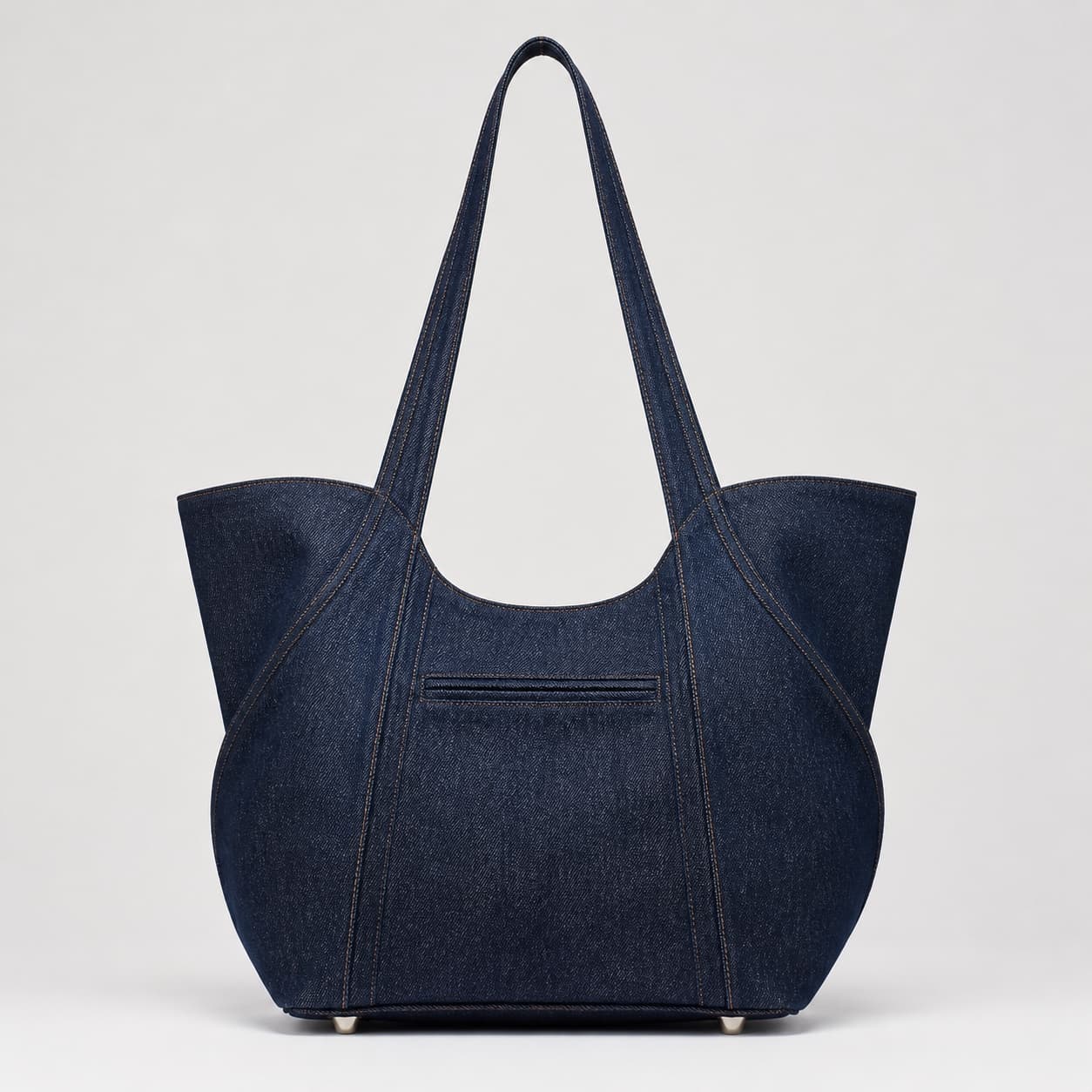 Arc Denim Tote, Oversized Tote Denim Bag