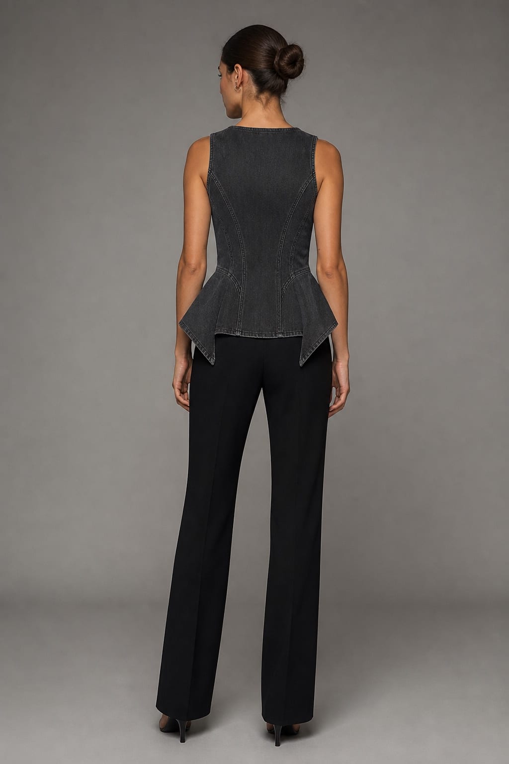 Arc Peplum Vest — Back view