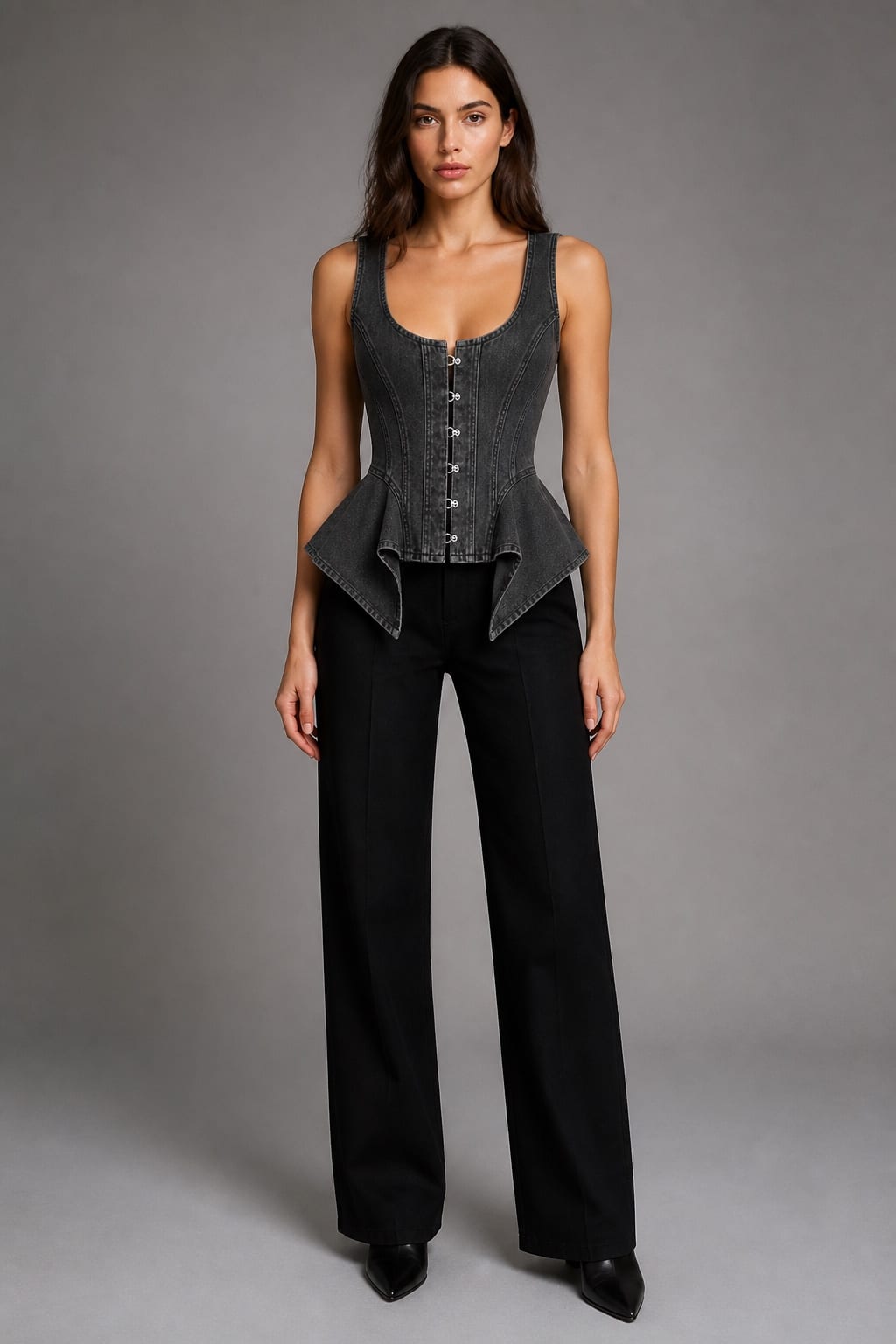 Arc Peplum Vest — Front view