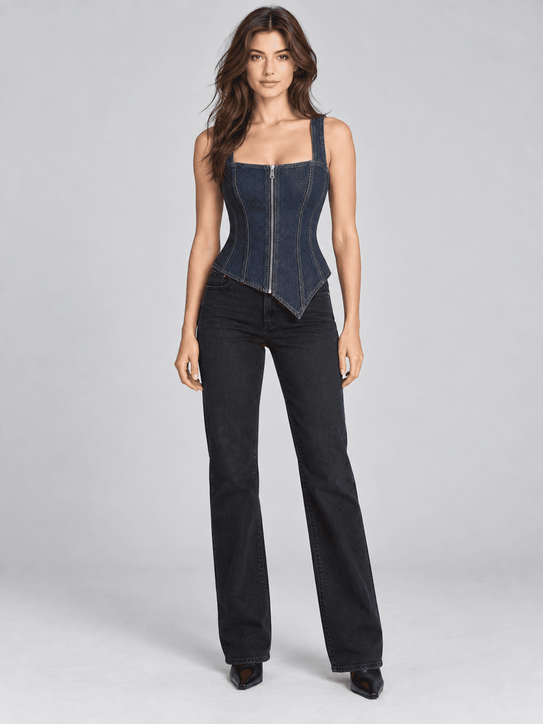 Contour Zip Corset — Front view