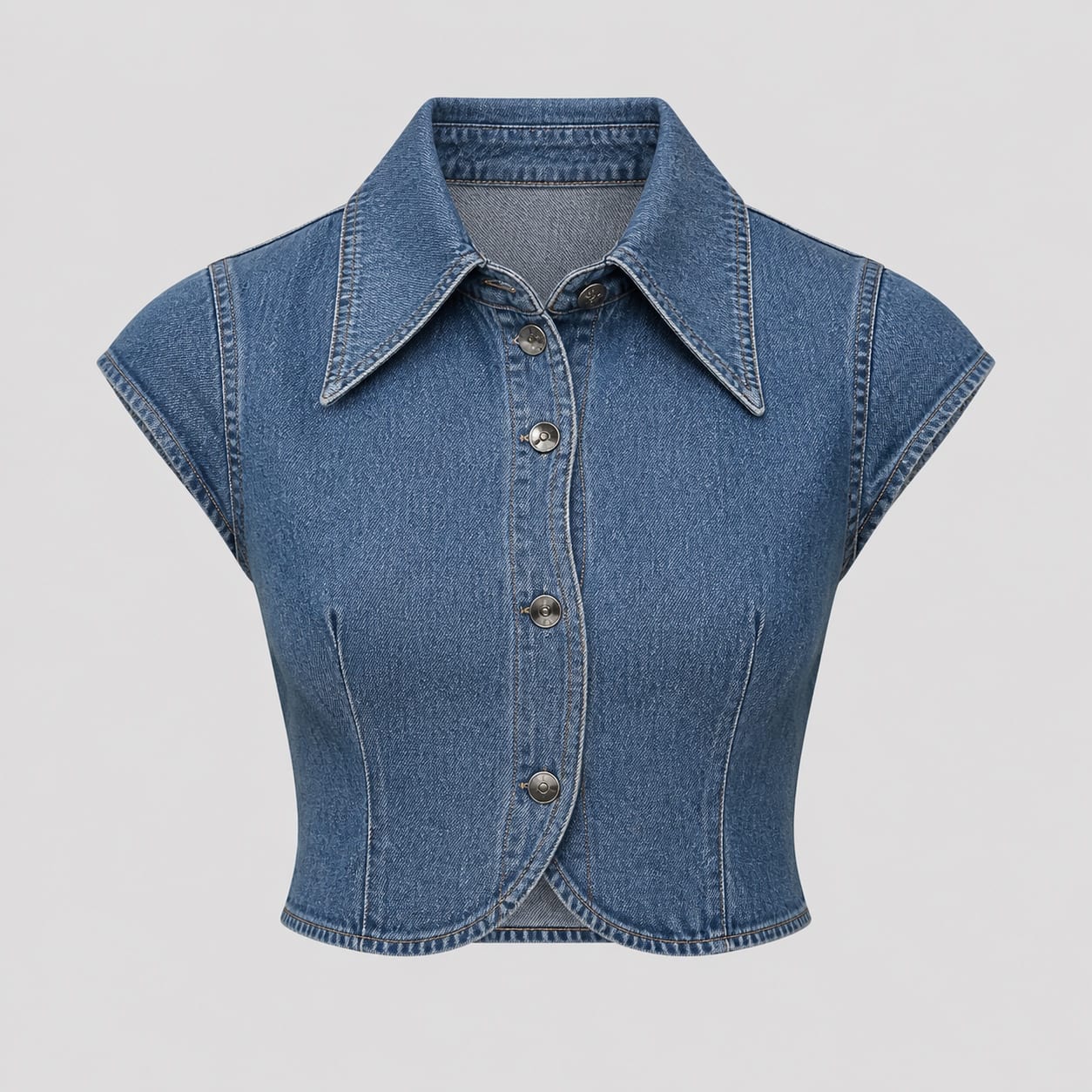 Echo Cropped Shirt — Studio render