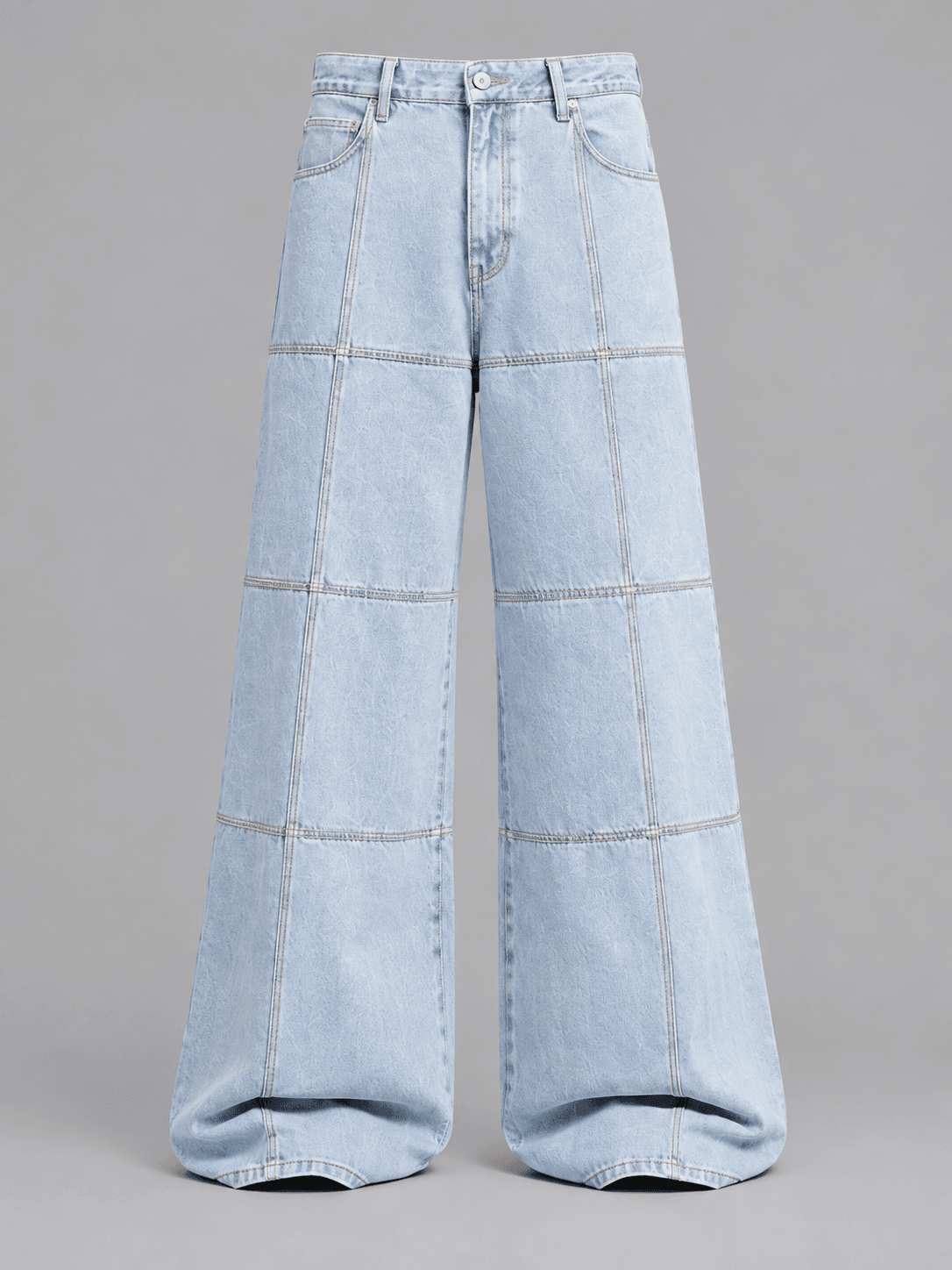 Gridline Wide Jean — Studio render