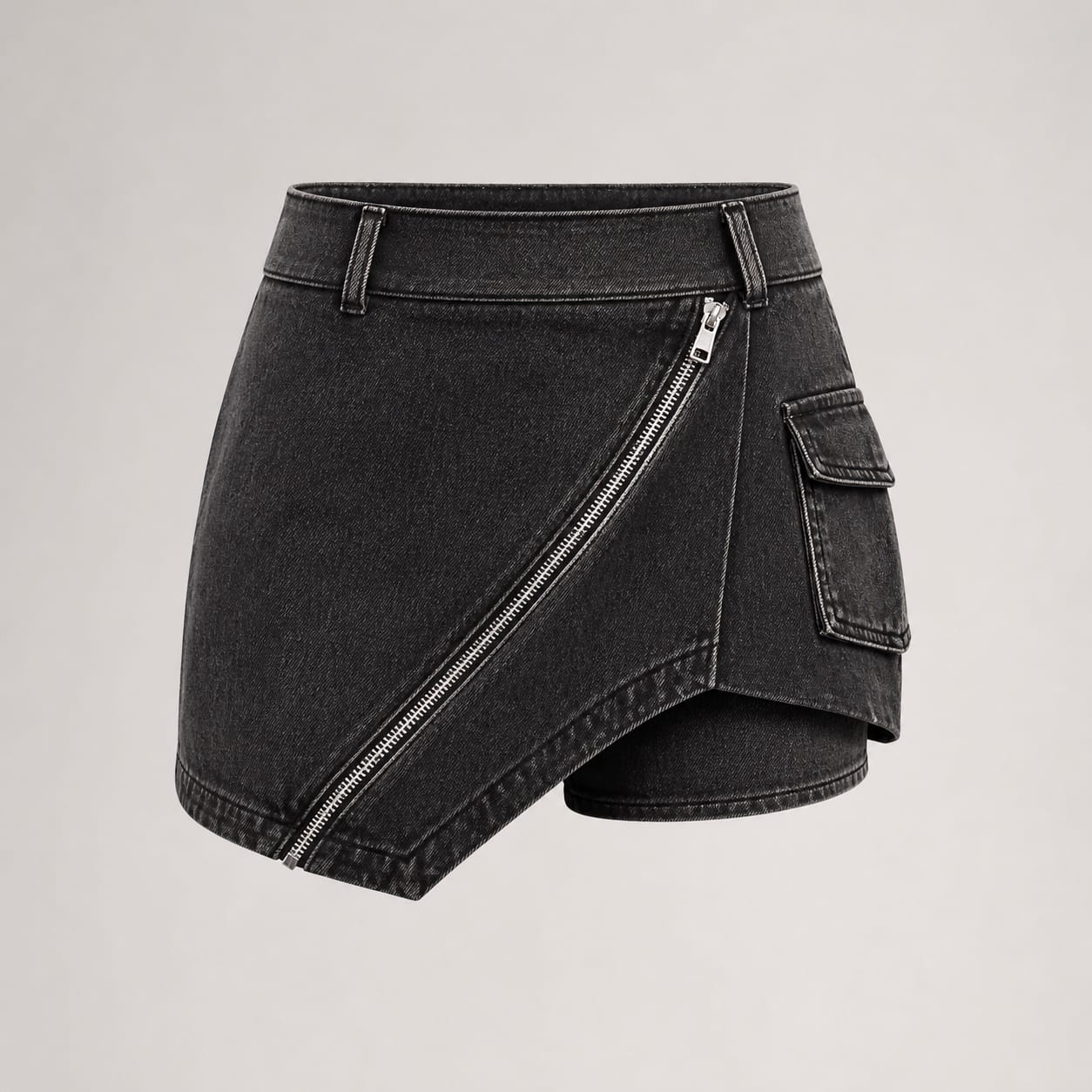 Signal Zip Skort — Studio render