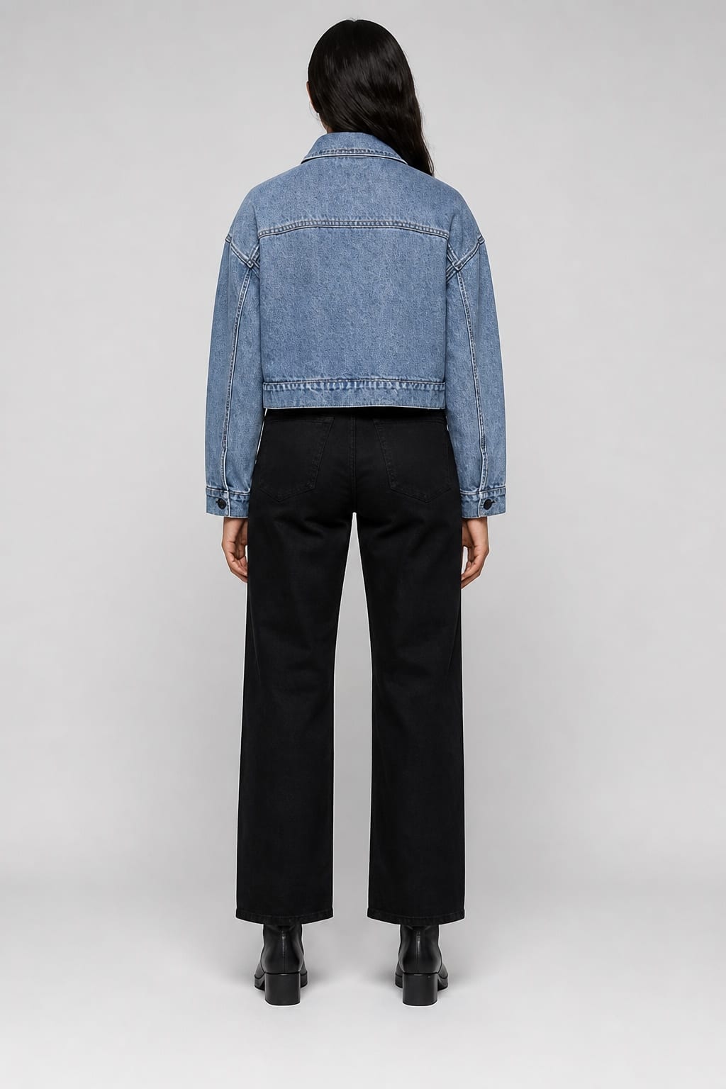 Vector Cropped Shacket — Back view